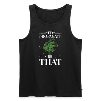 Kentia plant lovers I would propagate - Men's Premium Organic Tank Top - black - Front - Michal (187cm)