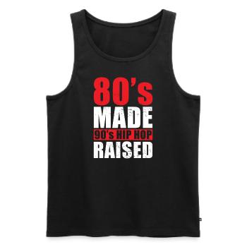80s Made 90s Hip Hop Growing Up - Men's Premium Organic Tank Top - black - Front - Michal (187cm)