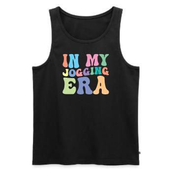 Jogging Retro Groovy In Meiner - Männer Premium Bio Tank Top - Schwarz - Vorne - Michal (187cm)