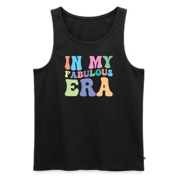 Wonderful, fabulous, feel-good phase, good mood - Men's Premium Organic Tank Top - black - Front - AI Model Male 178 light (178cm)