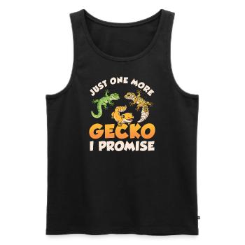 Gecko Lustig Nur noch einen Gecko Versprochen - Männer Premium Bio Tank Top - Schwarz - Vorne - AI Model Male 178 light (178cm)