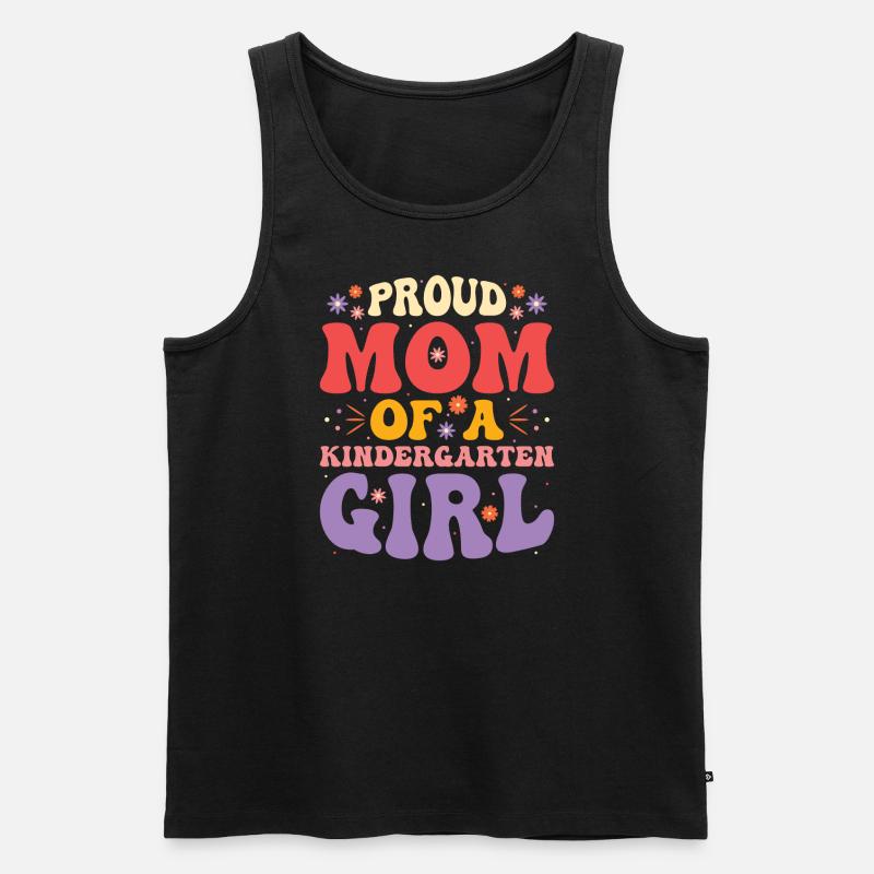 Stolze Mutter Eines Kindergartenmädchens - Männer Premium Bio Tank Top - Schwarz