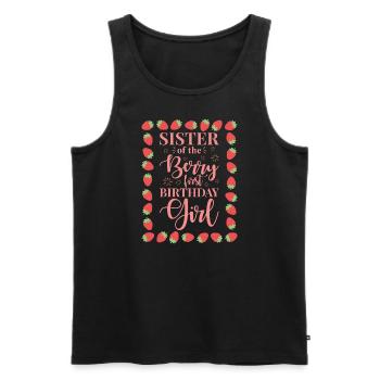 Premier anniversaire Gerbtag Enfant Soeur - Débardeur bio Premium Homme - noir - Devant - Michal (187cm)
