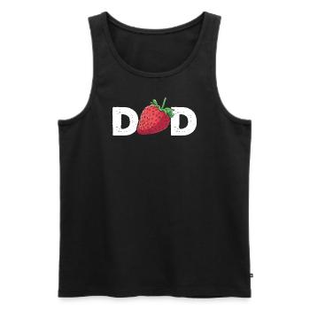 Papa fraise - Débardeur bio Premium Homme - noir - Devant - AI Model Male 178 light (178cm)