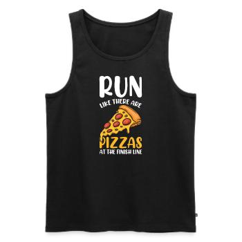 Marathon Marathonläufer Ziellinie Spruch Lustig - Männer Premium Bio Tank Top - Schwarz - Vorne - Michal (187cm)