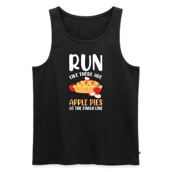 Marathon Marathonläufer Ziellinie Spruch Lustig - Männer Premium Bio Tank Top - Schwarz - Vorne - Michal (187cm)