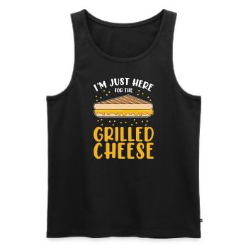 Grillkäse Nur Hier Für Den Gegrillten Käse - Männer Premium Bio Tank Top - Schwarz - Vorne - Michal (187cm)