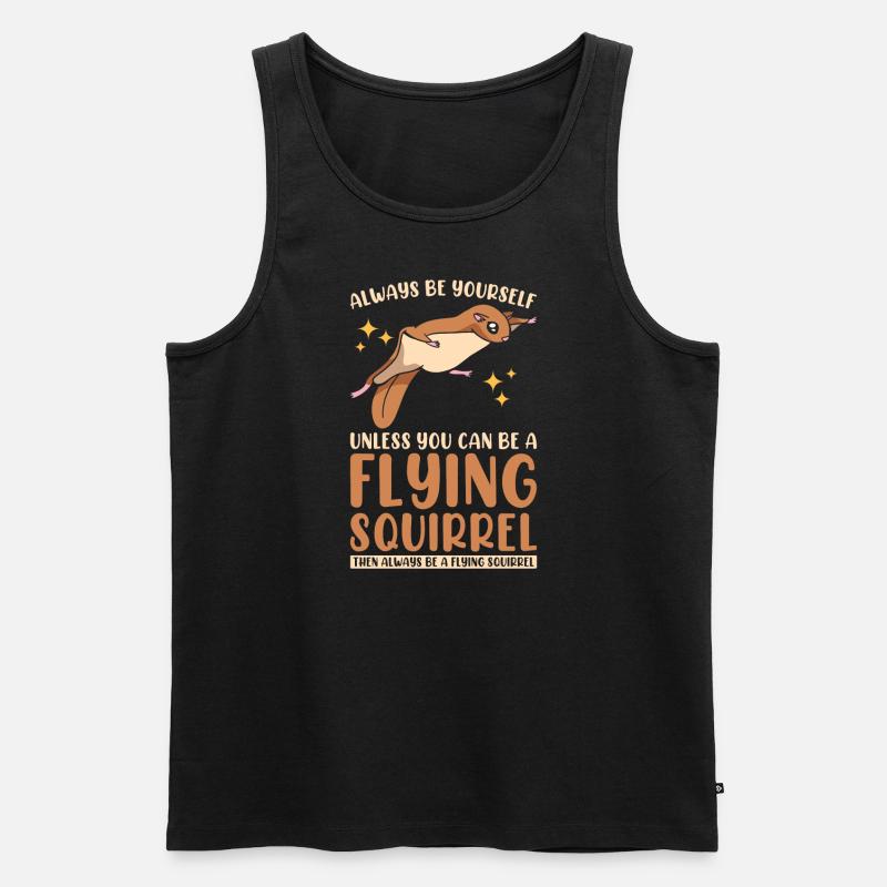 Fliegende Eichhörnchen-Liebhaber - Männer Premium Bio Tank Top - Schwarz