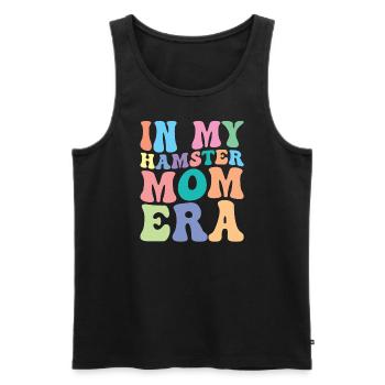 Hamster Mom Retro Groovy In My Hamster Mom Era - Men's Premium Organic Tank Top - black - Front - Michal (187cm)