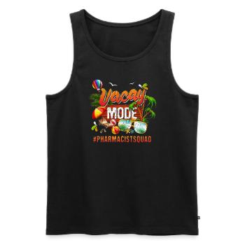 Groupe de vacances pharmacien #Pharmacistsquad - Débardeur bio Premium Homme - noir - Devant - AI Model Male 178 light (178cm)