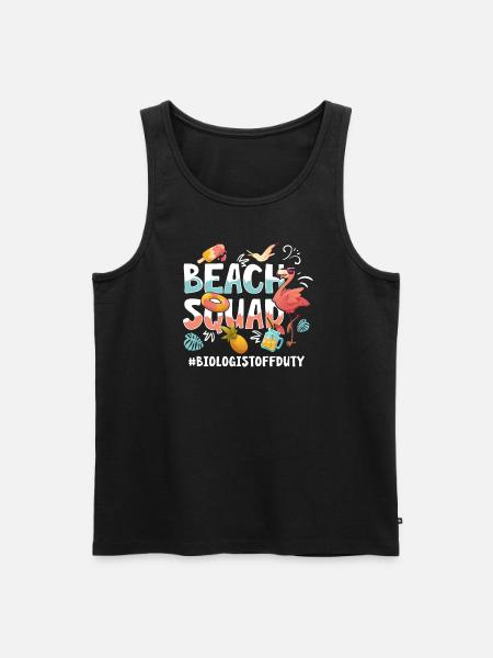 Biologist Vacation Beach Group - Men's Premium Organic Tank Top - black