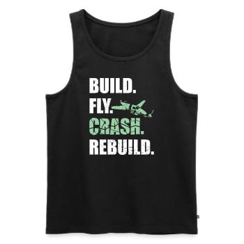 RC Model Airplane Pilot Gift - Men's Premium Organic Tank Top - black - Front - AI Model Male 178 light (178cm)
