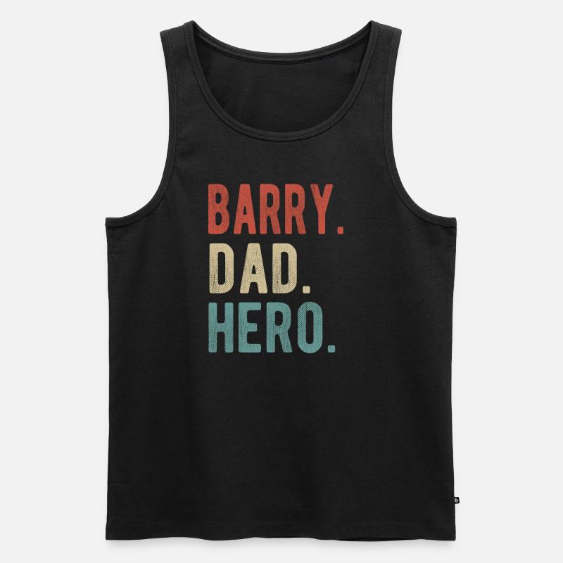 Barry Papa Held - Männer Premium Bio Tank Top - Schwarz