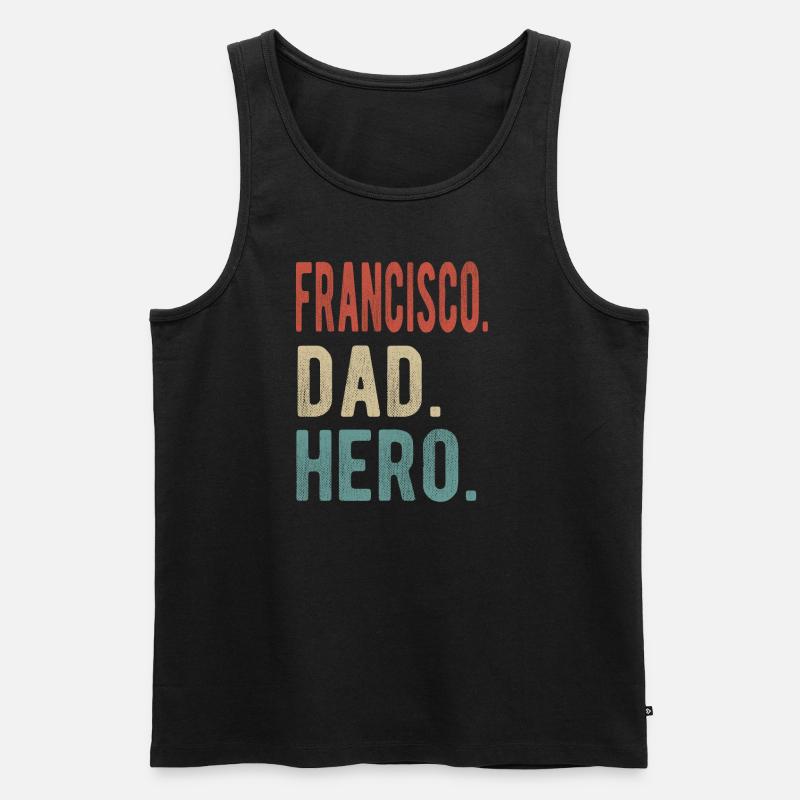 Francisco Papa Held - Männer Premium Bio Tank Top - Schwarz