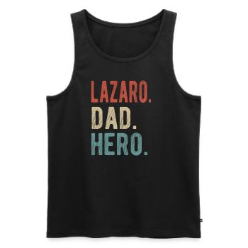 Lazaro Dad Hero - Men's Premium Organic Tank Top - black - Front - AI Model Male 178 light (178cm)