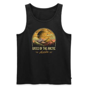 Test-Nationalpark - Männer Premium Bio Tank Top - Schwarz - Vorne - AI Model Male 178 light (178cm)