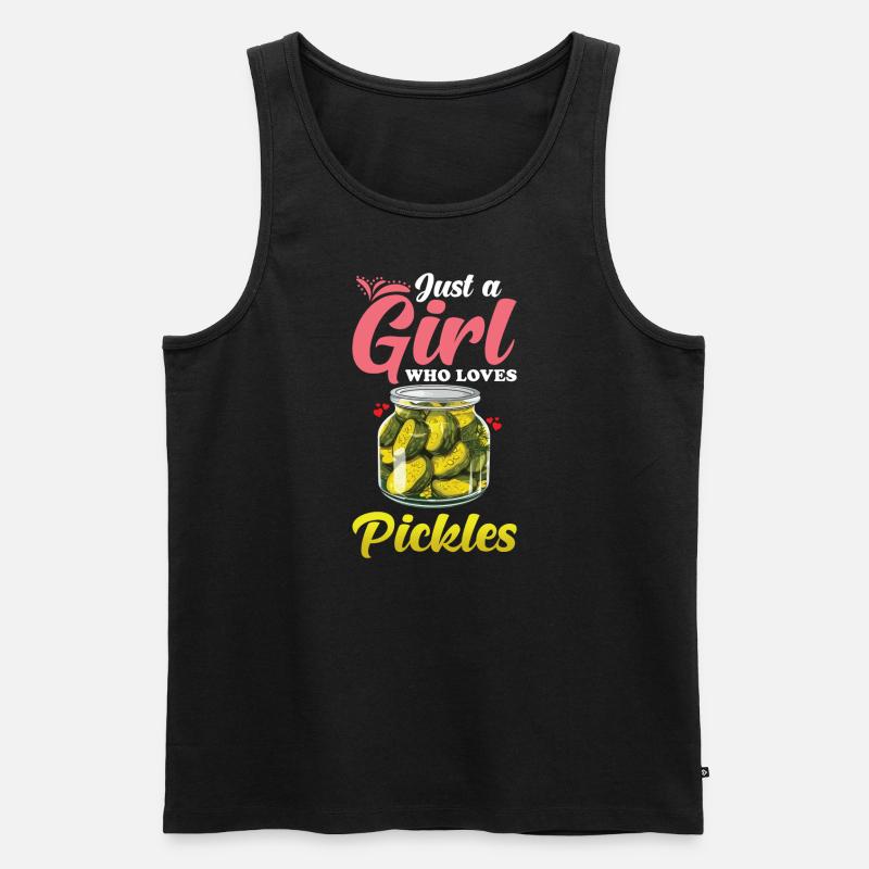 Gurken Liebhaber eingelegte Gurke Geschenk - Männer Premium Bio Tank Top - Schwarz