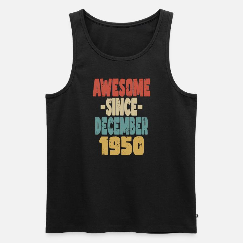 Fantastischer Dezember 1950 - Männer Premium Bio Tank Top - Schwarz