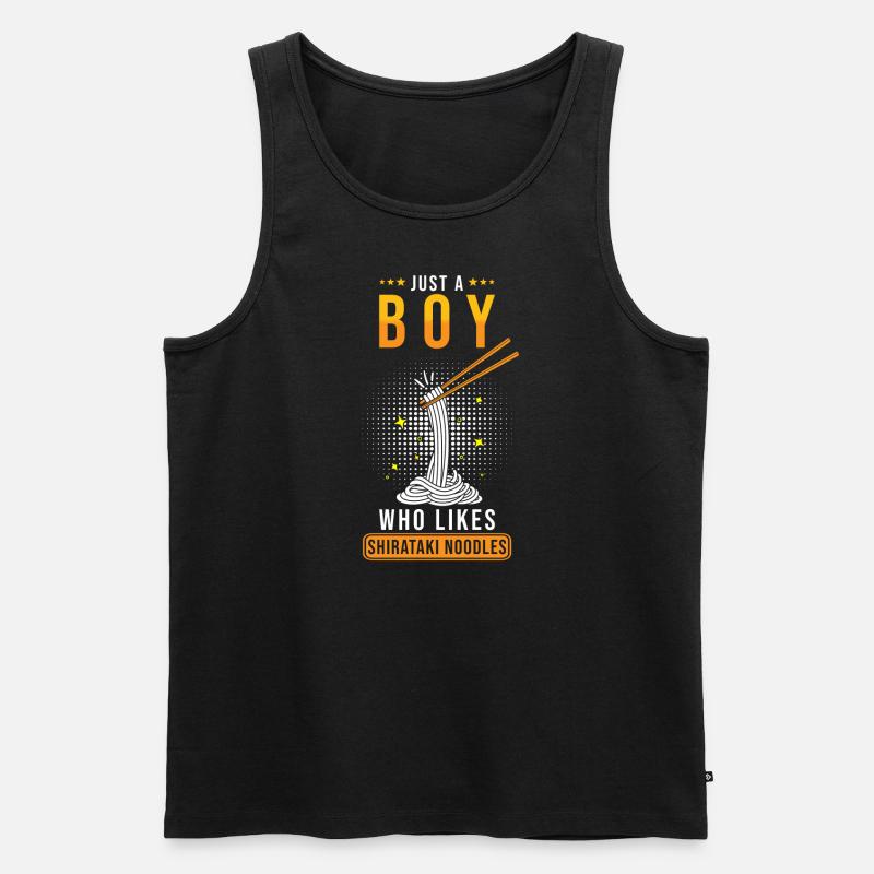 Shiritaki Nudeln - Männer Premium Bio Tank Top - Schwarz