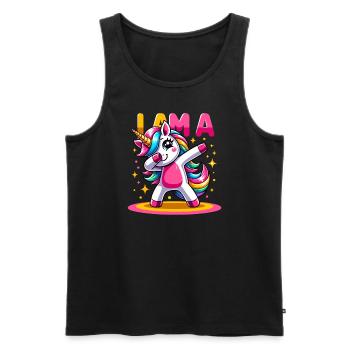 Licorne Dabbing Mignon Arc-en-ciel Je Suis Une Licorne - Débardeur bio Premium Homme - noir - Devant - Michal (187cm)