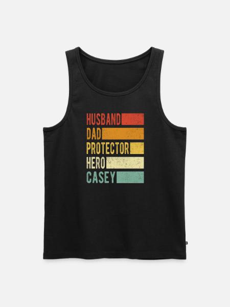 Casey Name Dad Gift - Men's Premium Organic Tank Top - black
