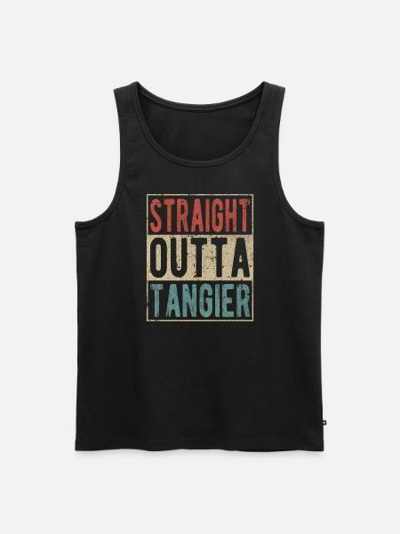 Straight outta Tangier - Men's Premium Organic Tank Top - black