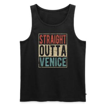 Tout droit sorti de Venise - Débardeur bio Premium Homme - noir - Devant - Michal (187cm)