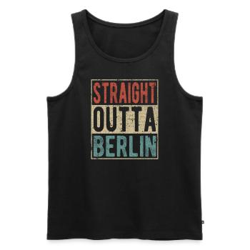 Tout droit sorti de Berlin - Débardeur bio Premium Homme - noir - Devant - Michal (187cm)