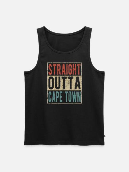 Straight outta Cape Town - Men's Premium Organic Tank Top - black