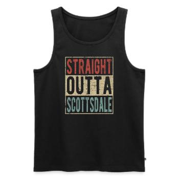 Direkt aus Scottsdale - Männer Premium Bio Tank Top - Schwarz - Vorne - Michal (187cm)