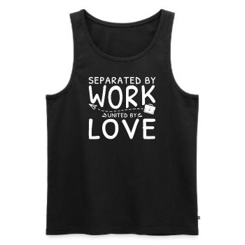 Fernfamilie durch Arbeit getrennt - Männer Premium Bio Tank Top - Schwarz - Vorne - AI Model Male 178 light (178cm)