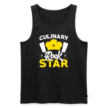 Chefkoch Kochküche Kulinarisches Geschenk - Männer Premium Bio Tank Top - Schwarz - Vorne - AI Model Male 178 light (178cm)