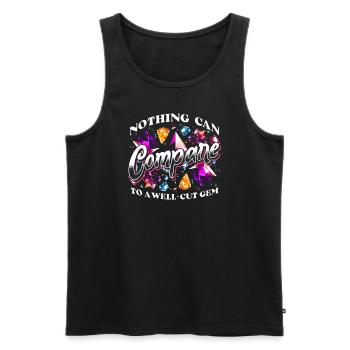 Steinschleifer Künstler Lapidisten Edelstein - Männer Premium Bio Tank Top - Schwarz - Vorne - Michal (187cm)