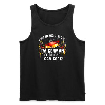 Deutschland Küche Essen Küche Deutsch Koch Koch - Männer Premium Bio Tank Top - Schwarz - Vorne - AI Model Male 178 light (178cm)