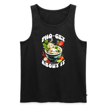 Pho Soup Vietnamese Food Pho-get About It Kawaii - Men's Premium Organic Tank Top - black - Front - AI Model Male 178 light (178cm)