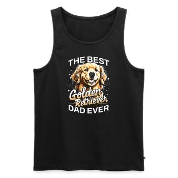 Best Golden Retriever Dad Ever - Men's Premium Organic Tank Top - black - Front - Michal (187cm)
