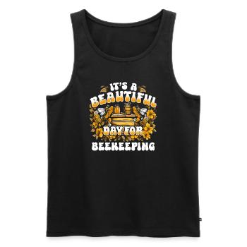 Beekeeper Beekeeping Bee Honey - Men's Premium Organic Tank Top - black - Front - AI Model Male 178 light (178cm)