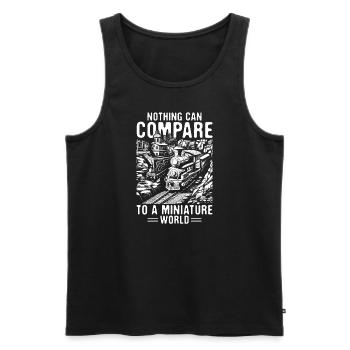 Modelleisenbahn-Eisenbahn-Enthusiast - Männer Premium Bio Tank Top - Schwarz - Vorne - Michal (187cm)