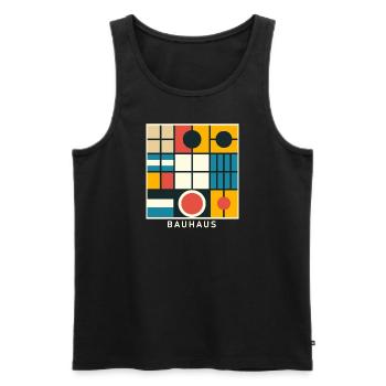 Bauhaus Architecture Geometric Aesthetic - Men's Premium Organic Tank Top - black - Front - Michal (187cm)