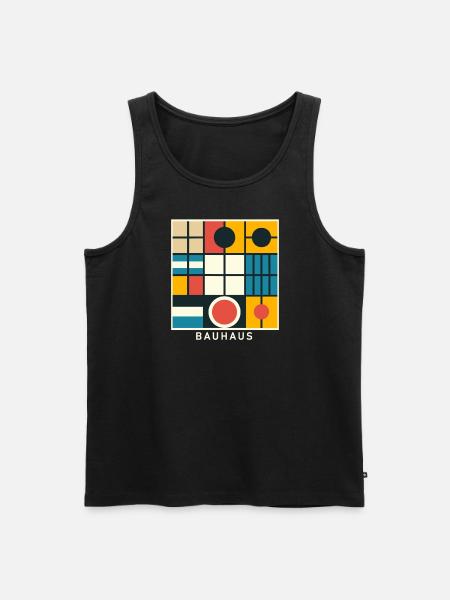 Bauhaus Architecture Geometric Aesthetic - Men's Premium Organic Tank Top - black