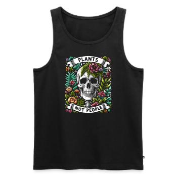 Plants Not People Plants Gardener Gardening - Men's Premium Organic Tank Top - black - Front - Michal (187cm)