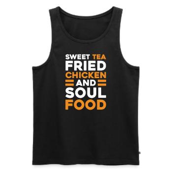 Sweet Tea Fried Chicken Southern Cuisine Soul Food - Men's Premium Organic Tank Top - black - Front - Michal (187cm)
