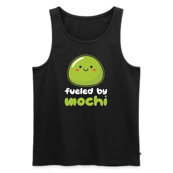Kawaii Mochi Japanese Dessert Inspired - Men's Premium Organic Tank Top - black - Front - AI Model Male 178 light (178cm)