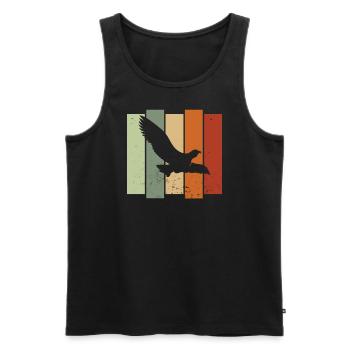Falcon Retro Birdwatching Bird Watcher - Débardeur bio Premium Homme - noir - Devant - Michal (187cm)