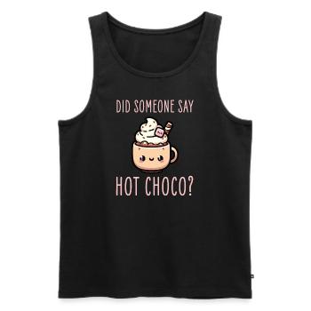 Soothing Hot Chocolate & Hot Cocoa Lover's Dream - Men's Premium Organic Tank Top - black - Front - AI Model Male 178 light (178cm)