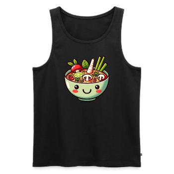 Tom Yum Soup Delight - Authentic Thai Cuisine - Men's Premium Organic Tank Top - black - Front - AI Model Male 178 light (178cm)