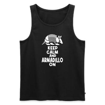 Armadillo Chlamyphoridae Enthusiast Artistic - Men's Premium Organic Tank Top - black - Front - Michal (187cm)