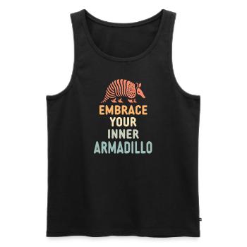 Gürteltier Chlamyphoridae Enthusiast Exclusive - Männer Premium Bio Tank Top - Schwarz - Vorne - AI Model Male 178 light (178cm)