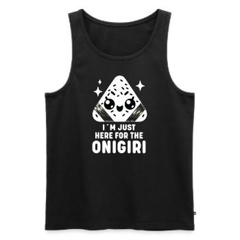 Entzückende Kawaii Onigiri Japanische Reisbällchen - Männer Premium Bio Tank Top - Schwarz - Vorne - AI Model Male 178 light (178cm)
