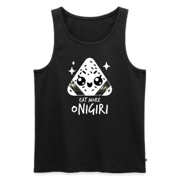 Mignon Kawaii Onigiri Japonais Rice Balls Graphique - Débardeur bio Premium Homme - noir - Devant - Michal (187cm)